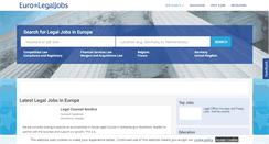 Desktop Screenshot of eurolegaljobs.com