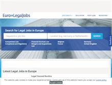 Tablet Screenshot of eurolegaljobs.com